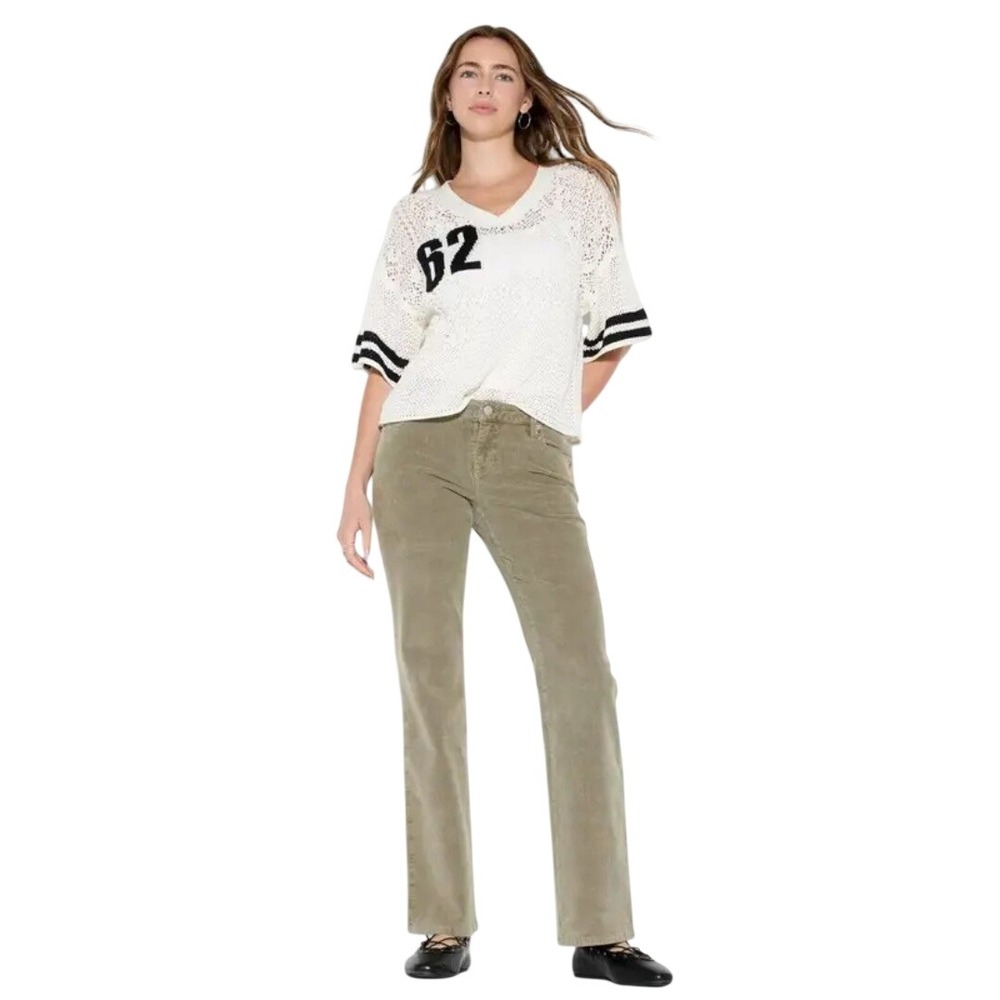 Wild Fable Women's Olive Green Mid Rise‎ Flare Corduroy Pants Size XXS